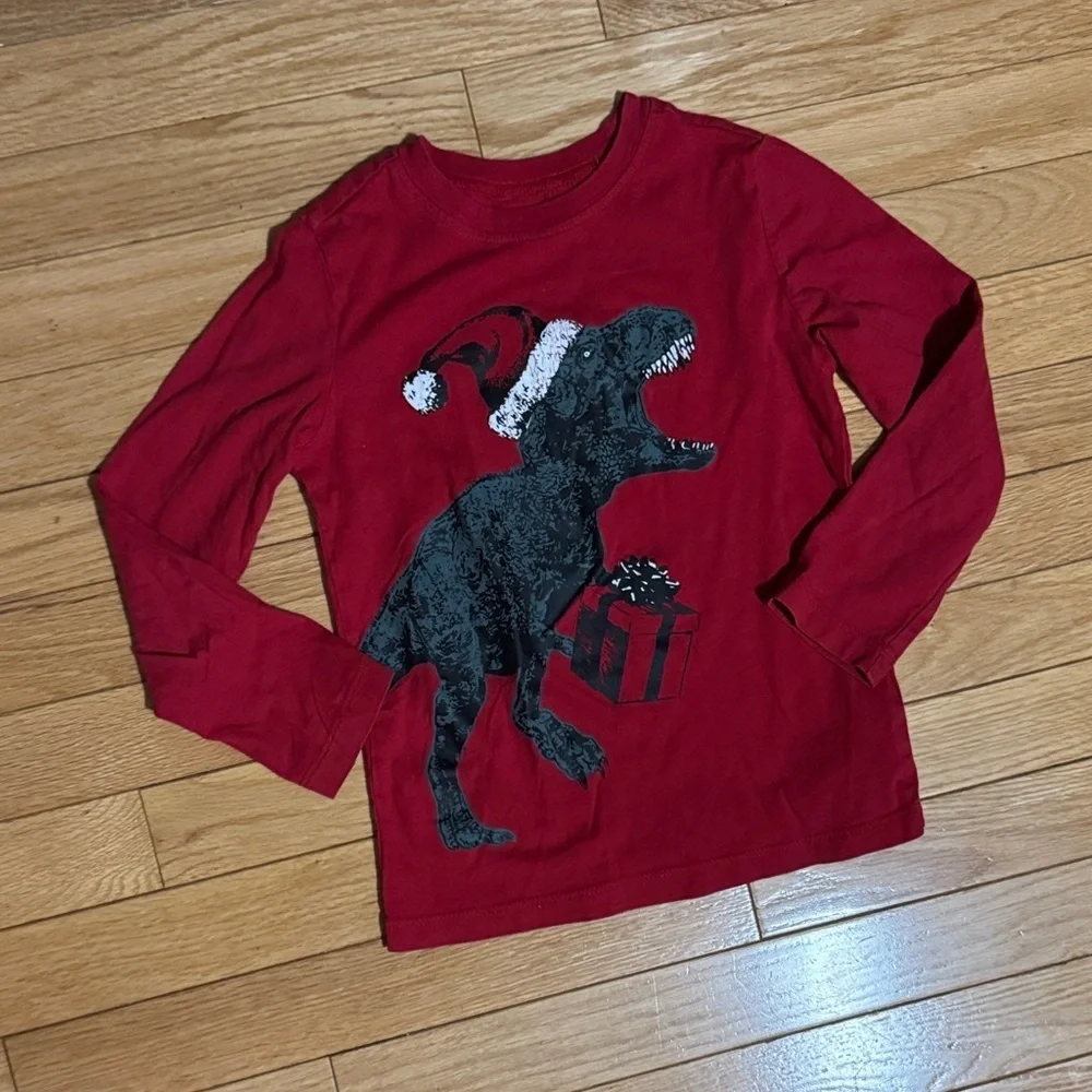 Red Trex Xmas Kids Shirt